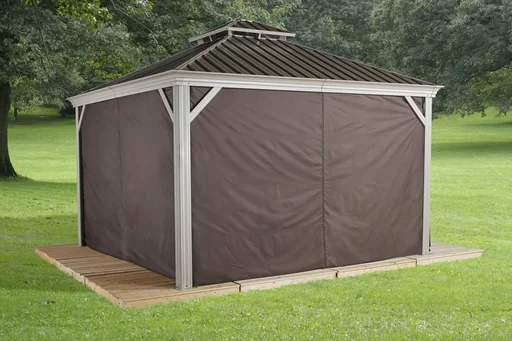 "Pavillon Vorhänge Messina 12x16 ft aus Polyester, braun image"