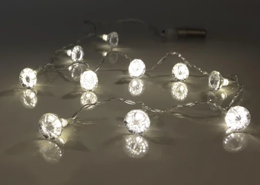 "Lichterkette 1 m mit leuchtenden Diamanten image"