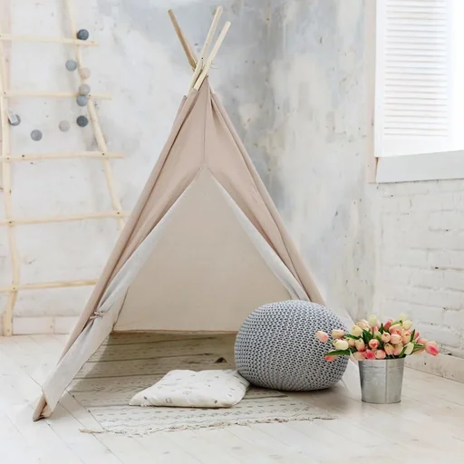 "KidCollection Premium Tipi Zelt - 103x103x160cm - Rosa image"