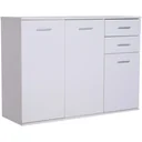 Kommode Standschrank Sideboard Schubladenkommode Beistellschrank verstellbar Fach mit 2 Schubladen 106 x 35 x 76 cm
