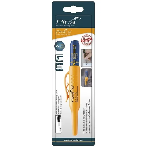 "Textmarker blis 150/40 für tiefe Löcher - permanent - blau image"