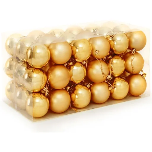 "Weihnachtskugeln - Christbaumschmuck - gold 54 Stk. image"