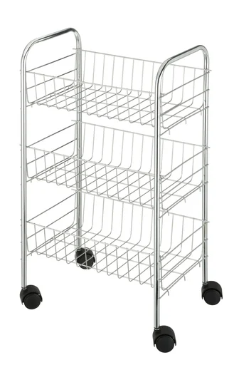 "Rollwagen "Florenz", mit 3 Ablagen, Silberfarben image"