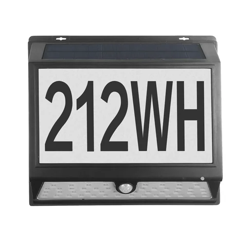 "LED Solar Hausnummer- und Wandlicht mit Bewegungsmelder image"