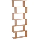 Bücherregal Wandregal Raumteiler mit 6 Fächern Ahorn