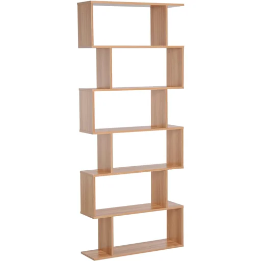 "Bücherregal Wandregal Raumteiler mit 6 Fächern Ahorn image"