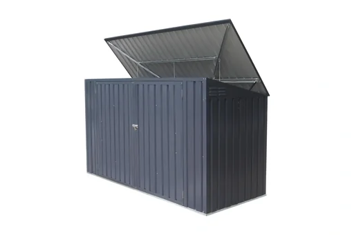 "Metall Mülltonnenbox und Aufbewahrungsbox 7x3 anthrazit image"