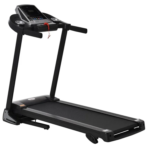 "Laufband Klappbar elektrisch 500W 1-12,8 km/h mit LED-Display Getränkehalter und Handyhalterung für Home Gym Indoor Fitn image"
