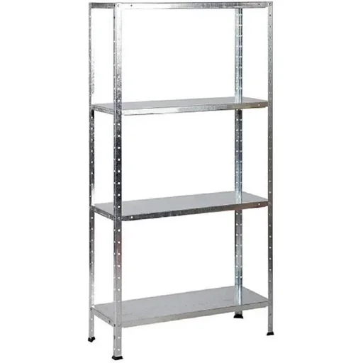 "Metall-Lagerregal / Fachbodenregal mit 4 Fachböden - 200kg Tragkraft - (HxBxT) 175x73x30cm - Verzinkt image"