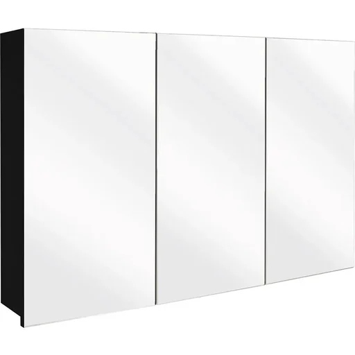 "Concept Spiegelschrank 100cm schwartz fsc image"