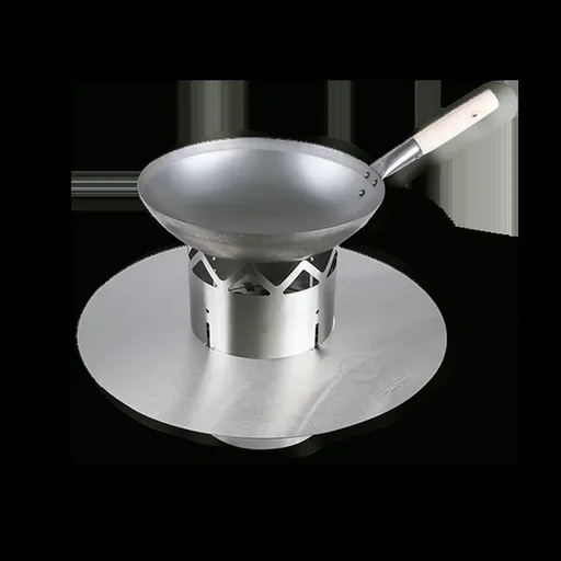 "Stahlwok mit Holzgriff image"