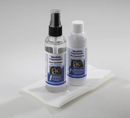 "Nano Felgenbeschichtung 100 ml und Vorreiniger 100 ml mit Poliertuch image"