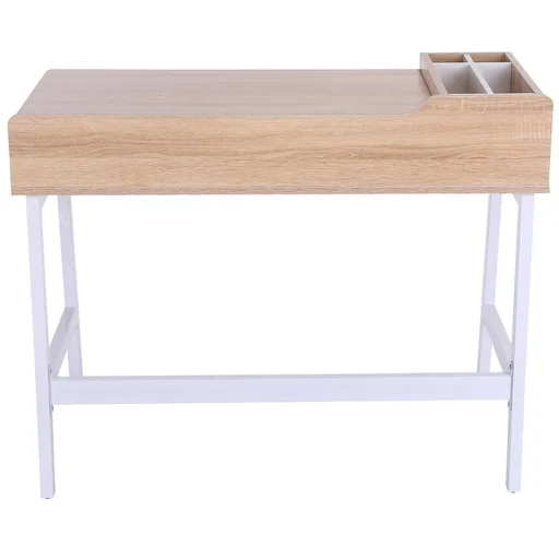 "Schreibtisch Computertisch Bürotisch Arbeitstisch PC Tisch vielseitig verwendbar mit sechs Ablagefächern Schublade Breit image"