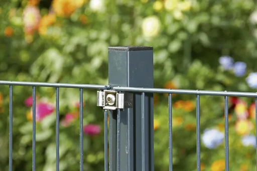 "Doppelstabmattenzaun Komplettset, grün, Höhe 120 cm, Länge 22 m image"