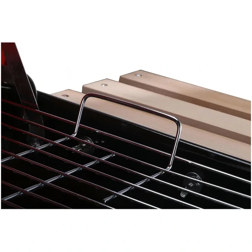 "Kohlegrill Standgrill Grillwagen mit Windschutz 3 x Ablagefach Metall Rot 98 x 49 x 81 cm image"
