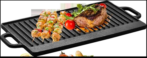 "Wende-Grillplatte 2in1 aus Gusseisen image"