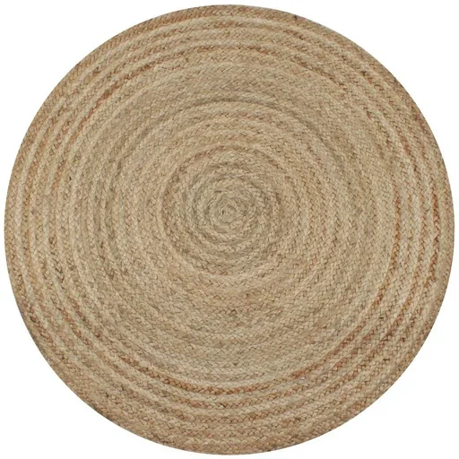 "Teppich rund 150 cm gewebte Jute image"