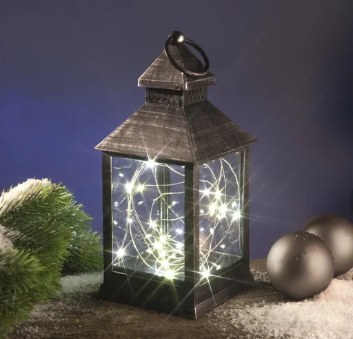 "Laterne mit Mini-Lichterkette und Timer image"