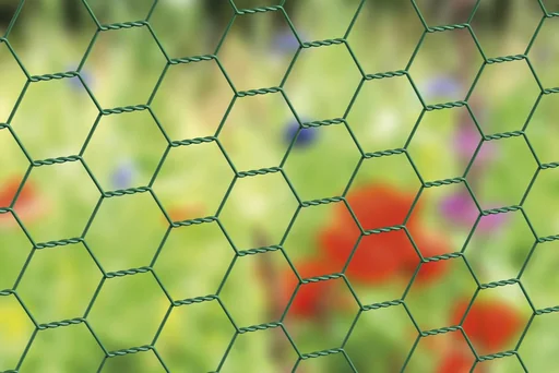 "Sechseckgeflecht grün kunstoffbeschichtet, 50cm x 10m, 13x13cm, 1mm image"