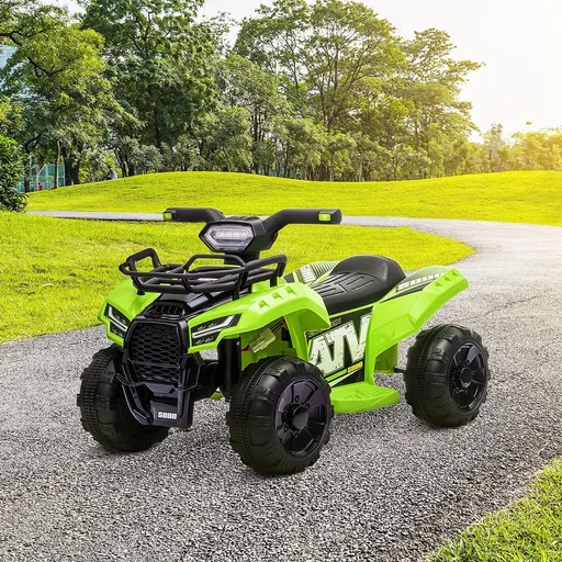 "Quad ATV Kinderauto Kinderwagen 6V Akku Elektroauto LED Frontlicht Kinderfahrzeug Kindermotorrad Elektroquad für 18-36 image"