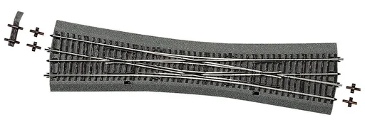 "Doppelkreuzungsweiche DKW10 für Handbetrieb, mit Bettung. Englische Bauart mit innenliegenden Zungen image"