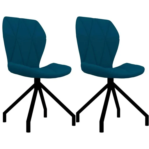 "Esszimmerstühle 2-Sitzer Kunstleder blau image"