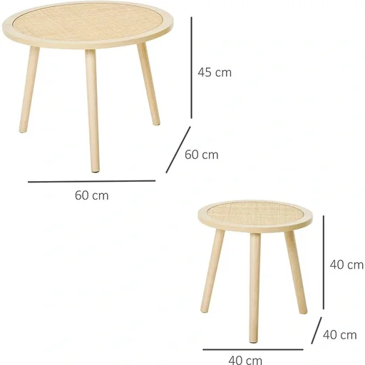 "Beistelltisch im 2er Set Natur image"