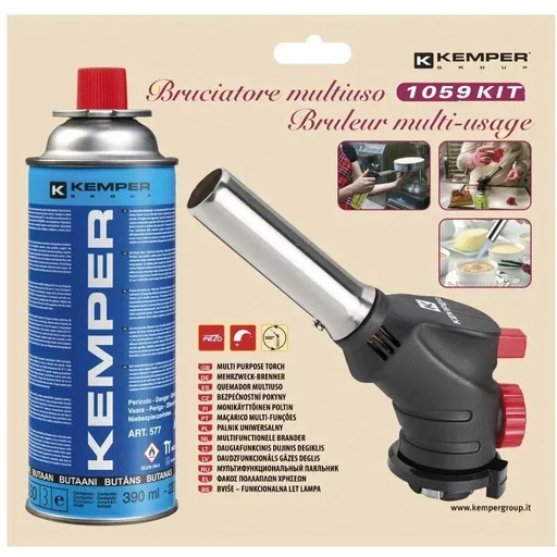 "Multifunktionaler Crème-brulee-Brenner - einstellbare Flamme - mit Flammensperre image"