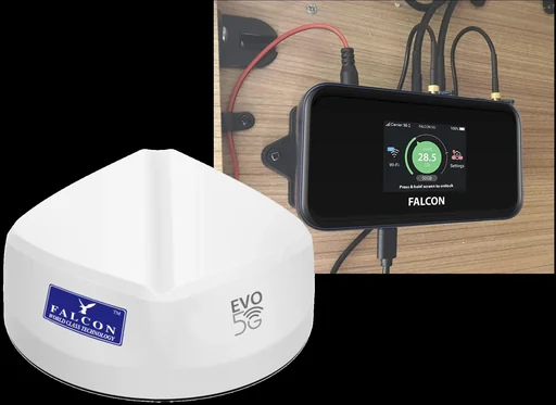 "LTE Dachantenne EVO 5G mit mobilem 1800Mbit 5G Cat 20 Router image"