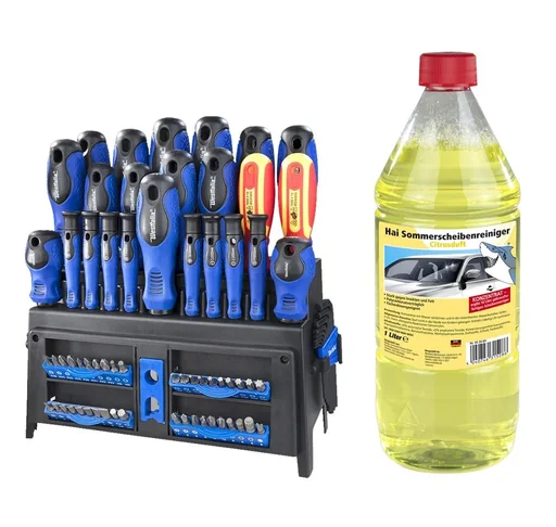 "Schraubendreher- Bit-Satz 81-teilig inklusive Sommerscheibenreiniger mit Citrusduft image"