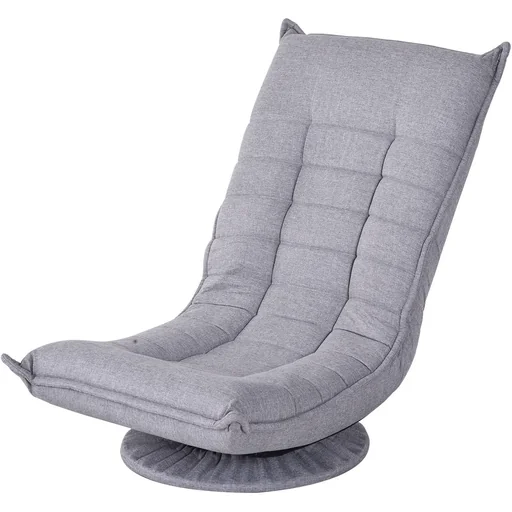 "Bodensitzkissen und Rückenkissen Klappstuhl Polsterauflage Leinen Hellgrau 64 x 93 x 80 cm image"