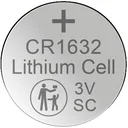 Lithium Knopfzelle CR1632, 3 Volt - 5 Stück