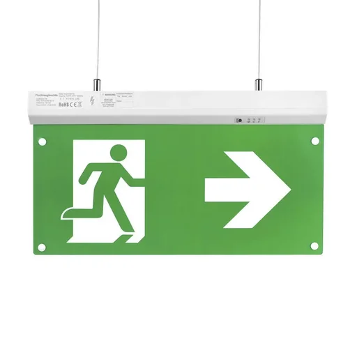 "LED-Fluchtwegleuchte 4in1, Notausgang mit Notstromeinheit mit TEST-Funktion hat 4 Montagemöglichkeiten image"