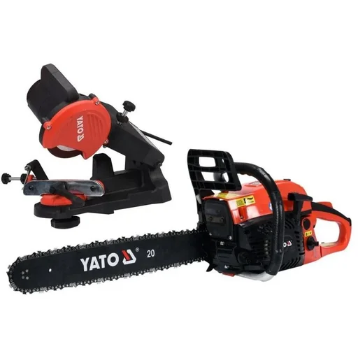 "Benzin-Kettensäge mit Kettensägenschärfgerät - 1250W - 35 cm Blattlänge image"