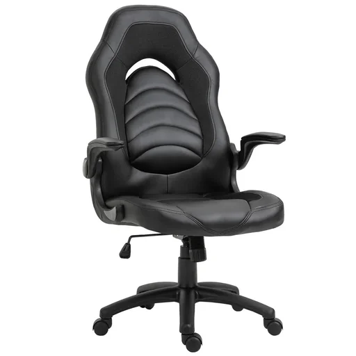 "Gamingstuhl mit Wippfunktion höhenverstellbarer Bürostuhl ergonomischer Schreibtischstuhl Home-Office Schaumstoff Kunstl image"