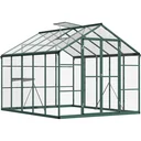 Begehbares Gewächshaus - Aluminium - Transparent - 308 x 248 x 226 cm