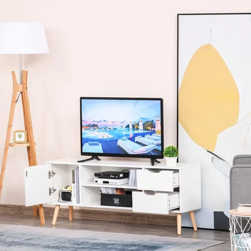 "TV Lowboard mit Schubladen weiß image"