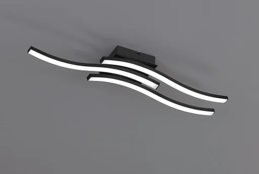 "LED-Deckenleuchte ROUTE, 3x5 W, 3000K, 3x500 lm, schwarz matt, Kunststoff weiß image"