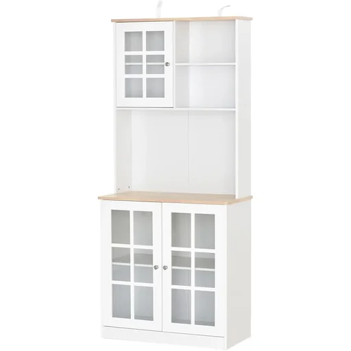 "Hoher Schrank mit Glastüren, weiß image"