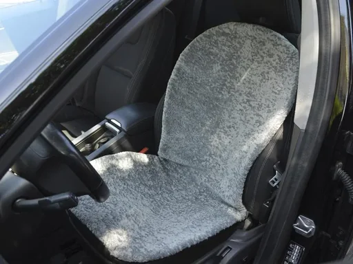 "Kunstfell-Sitzauflage - grau image"