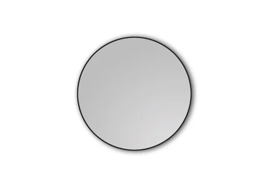 "Runder Spiegel "Black Circle" - Spiegel schwarz mit Ø 60 cm - Hochwertiger robuster Aluminiumrahmen in mattschwarz image"