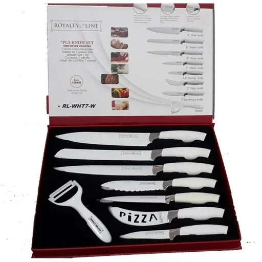 "RL-BLK7W - 7-teiliges Messerset mit Antihaftbeschichtung - Weiß image"