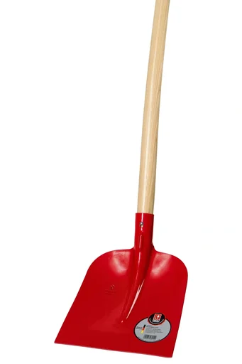 "RUHR-BRILLANT, Holsteiner Sandschaufel, Gr. 2, 3/4 gehoben, gehärtet, rot pulverbeschichtet, Eschen-Langstiel 130 cm image"