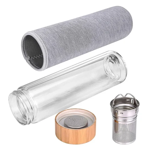 "Teeflasche aus Glas, doppelwandig, 500 ml image"