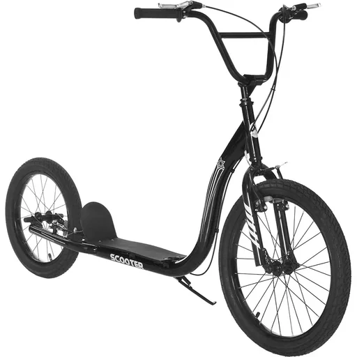 "Kinderroller mit Luftreifen (16/20 Zoll) - Schwarz - 156 x 68 x 101-108 cm image"