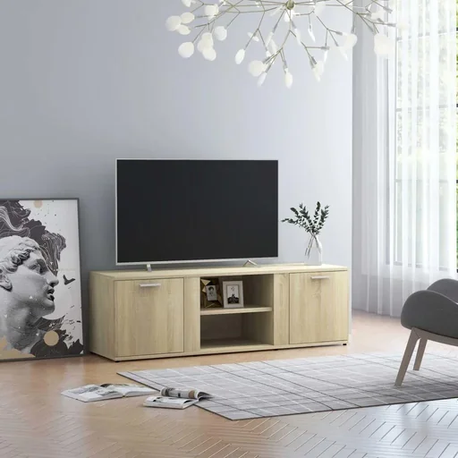 "TV-Sideboard 120x34x37 cm Spanplatte Sonoma-Eiche image"
