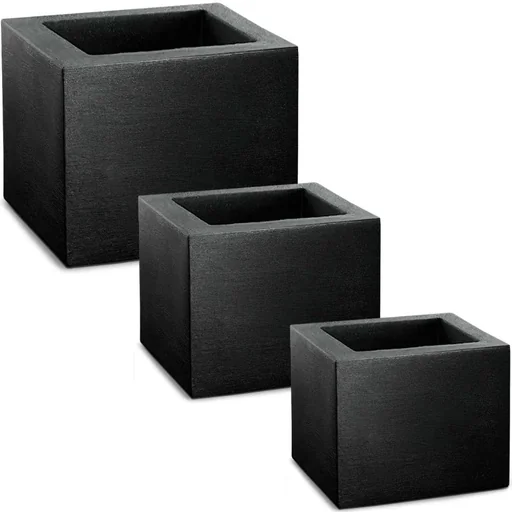 "Pflanzentöpfe 3er-Set - quadratisch - 50/40/30cm Breite image"