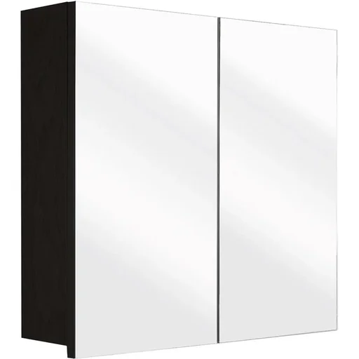 "Concept Spiegelschrank 80cm schwartz fsc image"