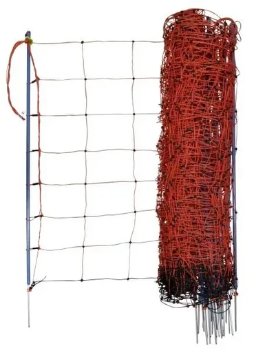 "Schafnetz OviNet Premium, 50 m, orange, 108 cm, Doppelspitze image"