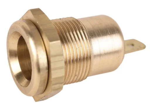 "Einbausteckdose 12 V + 24 V Metall 2 polig image"